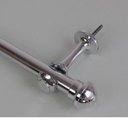 Ver imagem 1 de Kit varão para cortina 28mm x 3 metros cromado Perfitec