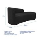 Ver imagem 3 de Kit Divã Recamier Orgânico França 200cm Lado Direito e 2 Poltronas Amore Bouclé