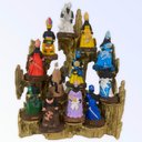 Ver imagem 1 de Escultura 30AX23LX14C Congá Completo e 12 Orixás 10cm Dourad