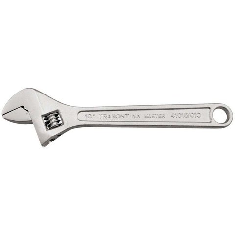 Chave ajustável cromada 12" prata fosca Tramontina