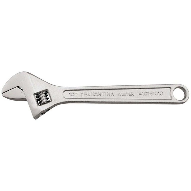 Chave ajustável cromada 12" prata fosca Tramontina