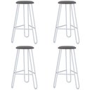 Ver imagem 1 de Kit 04 Banquetas Baixa Bar Cozinha Sala de Jantar Áris C01 Branco Linho Fendi Cinza - Lyam Decor