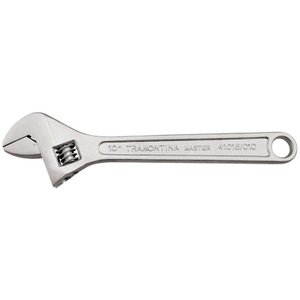 Chave ajustável cromada 10" prata fosca Tramontina