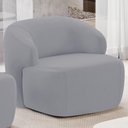 Ver imagem 6 de Poltrona Decorativa Fixa Orgânica Living Barolo L06 Veludo Cinza