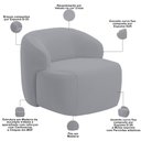 Ver imagem 7 de Poltrona Decorativa Fixa Orgânica Living Barolo L06 Veludo Cinza