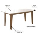 Ver imagem 3 de Mesa de Madeira 160 cm Aconchego Carvalho/Off White - Pnr Móveis