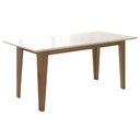 Ver imagem 1 de Mesa de Madeira 160 cm Aconchego Carvalho/Off White - Pnr Móveis