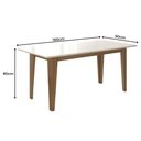 Ver imagem 2 de Mesa de Madeira 160 cm Aconchego Carvalho/Off White - Pnr Móveis