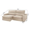 Ver imagem 2 de Sofá Aspem Linho 02 Módulos de 90cm B25cm Meu Sofá Online A294 Linho Creme