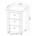 Ver imagem 5 de Gaveteiro 3 Gavetas Com Rodízios ME4108 Branco - Tecno Mobili