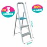 Escada Doméstica 3 Degraus Alumínio - 2
