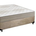 Ver imagem 6 de Cama Box Casal Suede + Colchão de Molas Ensacadas Portobel Ipanema - 138x188x65cm Cor:bege