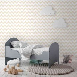 Papel de parede Chevron bege 52cm x 10m vinilizado Revex - 2