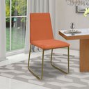 Ver imagem 2 de Kit 4 Cadeiras de Jantar Cozinha Industrial Lexa Veludo - Élpis Móveis - Terracota - Dourada