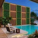 Ver imagem 2 de Kit 23 Painéis Prontos para Uso Folhagem Mista Artificial Premium Parede Vertical Realista Efeito 3D