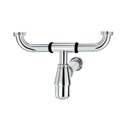 Ver imagem 1 de Sifão para pias de cozinha duplo 1.1/2" x 2" 30cm cromado Esteves