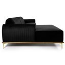 Ver imagem 2 de Sofá 320cm 5 Lugares Chaise Esquerdo Pés Gold B-300 Preto