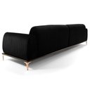 Ver imagem 3 de Sofá 320cm 5 Lugares Chaise Esquerdo Pés Gold B-300 Preto