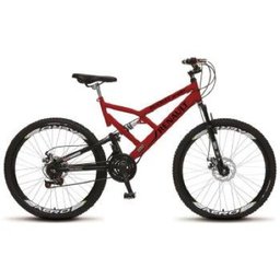 Bicicleta Renault Dupla. SUSP. ARO 26 21 Marchas Freio a Disco - 549.26M - Vermelho - 1