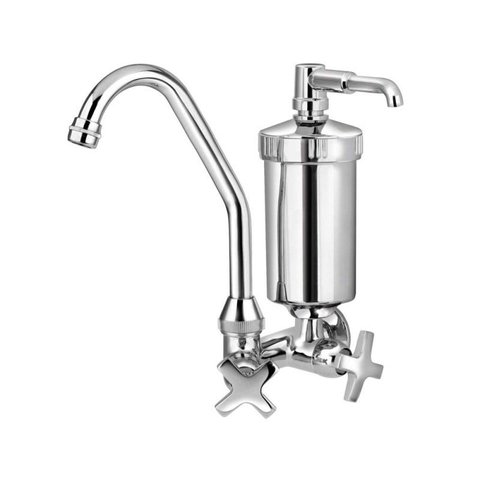 Torneira para cozinha de parede com filtro 1/4 de volta C34 cromada Esteves
