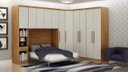 Ver imagem 1 de Modulado Completo Casal 6 Portas 6 Gavetas - Rizon-Cumaru/Fendi - Móveis Novo Horizonte