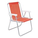 Ver imagem 1 de Cadeira Alta Alumínio Polietileno Laranja Neon Mor