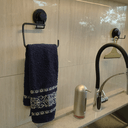 Ver imagem 2 de Toalheiro com Ventosa Preto Fosco Porta Toalha de Rosto para Banheiro Lavabo Faciliti