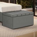 Ver imagem 1 de Calçadeira Baú Navi 90 para Cama de Solteiro Z-008 Sued Cinza Aradecor