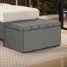 Calçadeira Baú Navi 90 para Cama de Solteiro Z-008 Sued Cinza Aradecor - 1