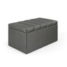 Calçadeira Baú Navi 90 para Cama de Solteiro Z-008 Sued Cinza Aradecor - 3