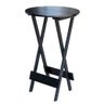 Mesa de Madeira Bistrô Dobrável Ideal para Bar e Restaurante Preto - 1