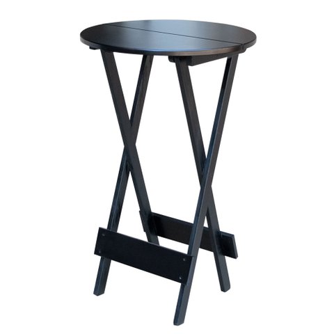 Mesa de Madeira Bistrô Dobrável Ideal para Bar e Restaurante Preto