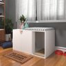 Box Pet Para Gato Cantinho Banheiro Com 2 Portas Branco Com Cobre - 8