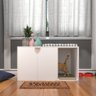 Box Pet Para Gato Cantinho Banheiro Com 2 Portas Branco Com Cobre - 1