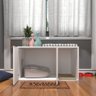 Box Pet Para Gato Cantinho Banheiro Com 2 Portas Branco Com Cobre - 6