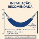 Ver imagem 4 de Rede de Descanso Artesanal Azul Luxo Premium – Casal Gigante (300 Kg)