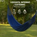 Ver imagem 5 de Rede de Descanso Artesanal Azul Luxo Premium – Casal Gigante (300 Kg)