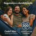 Ver imagem 3 de Rede de Descanso Artesanal Azul Luxo Premium – Casal Gigante (300 Kg)