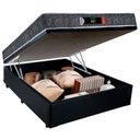 Ver imagem 1 de Cama Box Baú Casal 138X188X60 Resistente Pró D28 Ortopédica Espuma Preto Prime Colchões