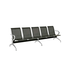 Cadeira Longarina Aeroporto 5 Lugares Cor:preto
