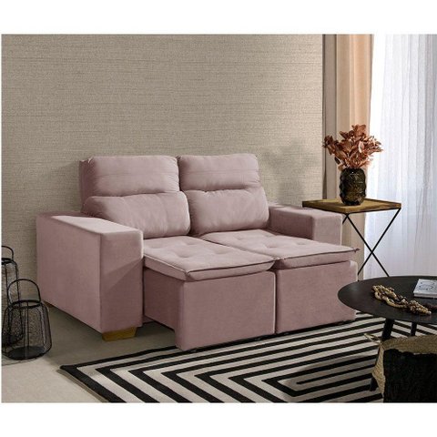 Sofá 2 Lugares 150cm Com Molas, Retrátil E Reclinável Rose