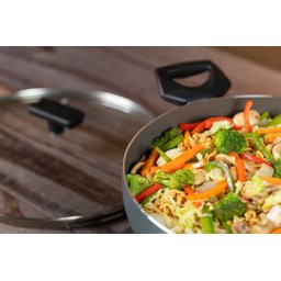 Wok Brinox Antiaderente Ceramic Life com Tampa e Alças 3,55l Preserve Cinza Cinza - 4