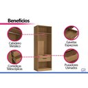Ver imagem 4 de Guarda Roupa Modulado Armário 2 Gavs Liga Kappesberg Canela