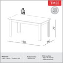 Ver imagem 3 de Mesa Jantar 1,60m x 0,90m com 6 Cadeiras Assento Estofado 100% MDF Dalla Costa Cor:Off White com