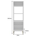 Ver imagem 3 de Torre Quente Cozinha Aurora 2,20m X 70cm 2 Nichos com Pés Cor:branco com Azul