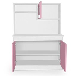 Armário de Cozinha Infantil Perfeita Rosa/Branco em MDF - Planet Baby - 4