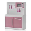 Ver imagem 1 de Armário de Cozinha Infantil Perfeita Rosa/Branco em MDF - Planet Baby