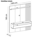 Ver imagem 4 de Painel Suspenso Tv 65 Pol 1p 180 Cm Cinamomo Off White Arly