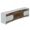 Ver imagem 2 de Rack para TV Até 86 Polegadas Seleto 2 Portas Off White/Pinho - Pnr Móveis