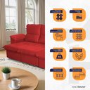 Ver imagem 4 de Sofá Retrátil Reclinável America 2,30m Suede